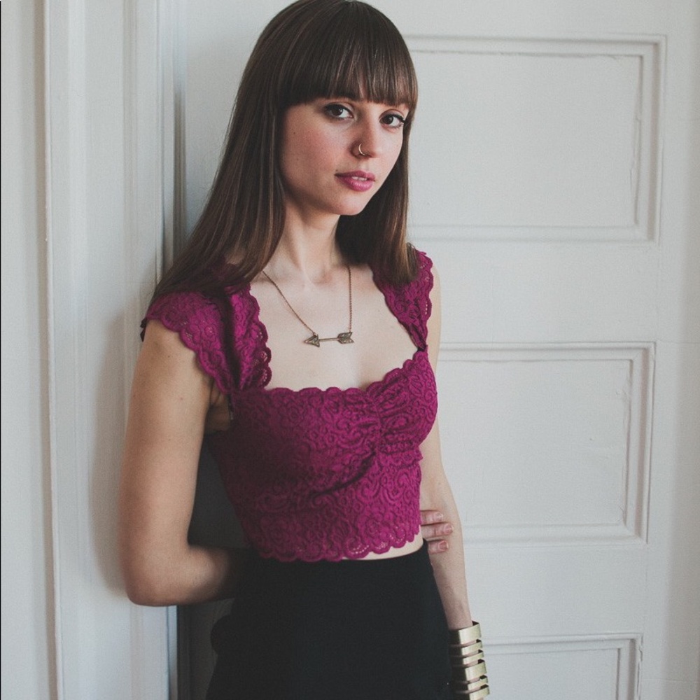 Free People Lace Crop Top